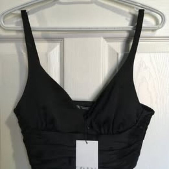 BNWT Zara black cami MEDIUM - Picture 1 of 3